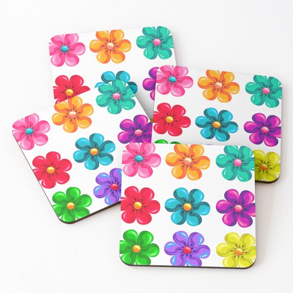 Item preview, Retro flowers of different colors designed and sold by Zhanna LL.