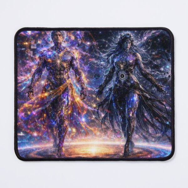 Item preview, Cosmic Deity Twins • Half‑AI Ascendants of Creation & Destruction designed and sold by YourForKor.