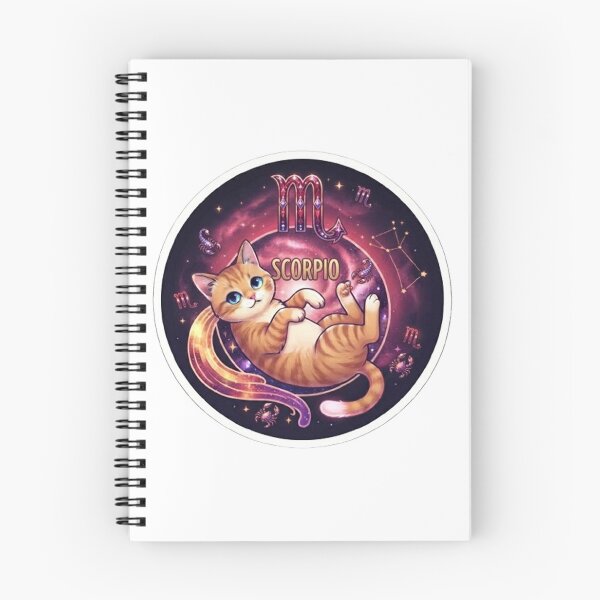 Item preview, Scorpio Cute Orange Cat Zodiac Astrology Cosmic designed and sold by PetalsPaws.