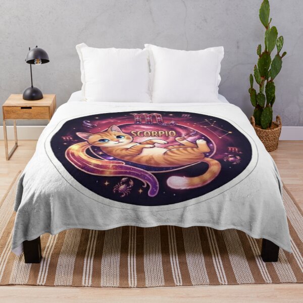 Item preview, Scorpio Cute Orange Cat Zodiac Astrology Cosmic designed and sold by PetalsPaws.