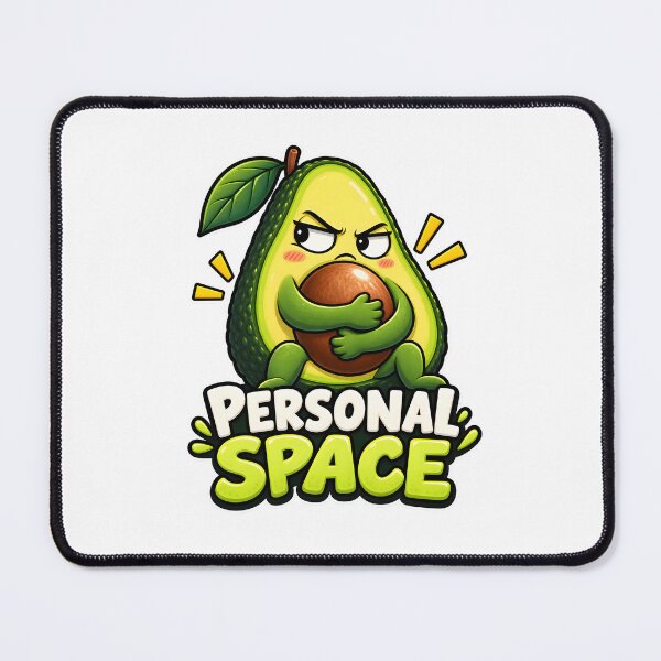 Item preview, Funny Avocado Personal Space Design designed and sold by WeirdStation.