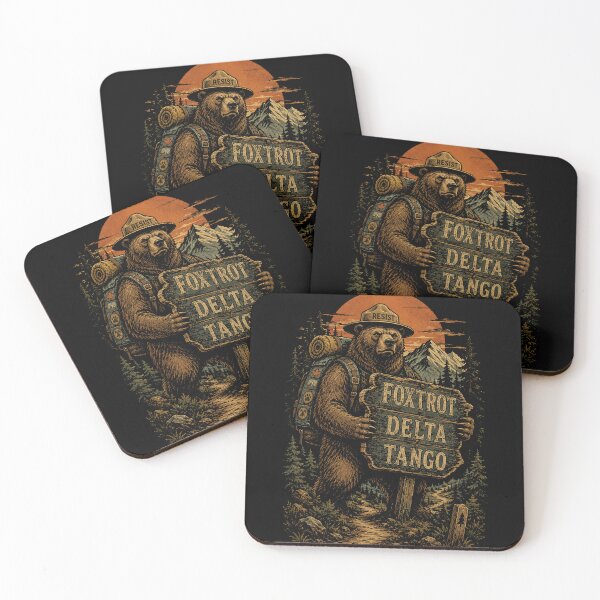 Item preview, Resist Bear Hiking Foxtrot Delta Tango Vintage Wilderness designed and sold by WILLIAMS-BR.