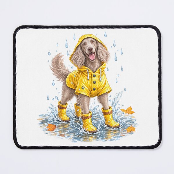 Item preview, Happy Weimaraner in Raincoat – Rainy Day Dog designed and sold by HoldYourPoint.