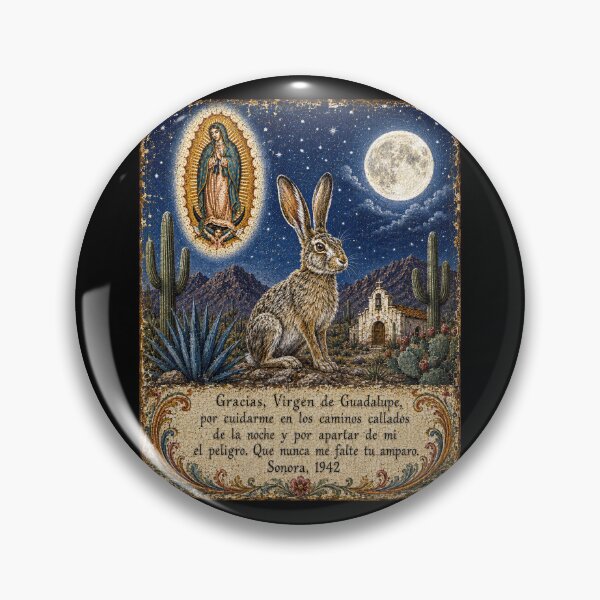 Item preview, Moonlit Jackrabbit Mexican Ex-Voto Folk Art designed and sold by newnomads-art.