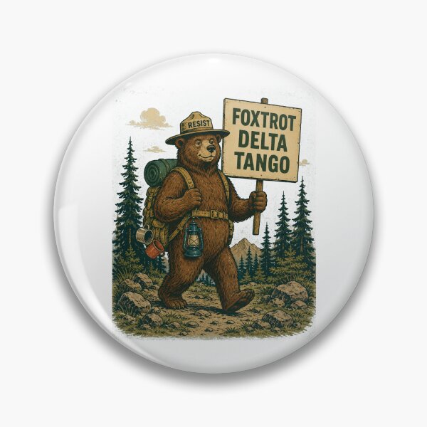 Item preview, Resist Hiking Bear – Foxtrot Delta Tango Vintage Wilderness designed and sold by WILLIAMS-BR.