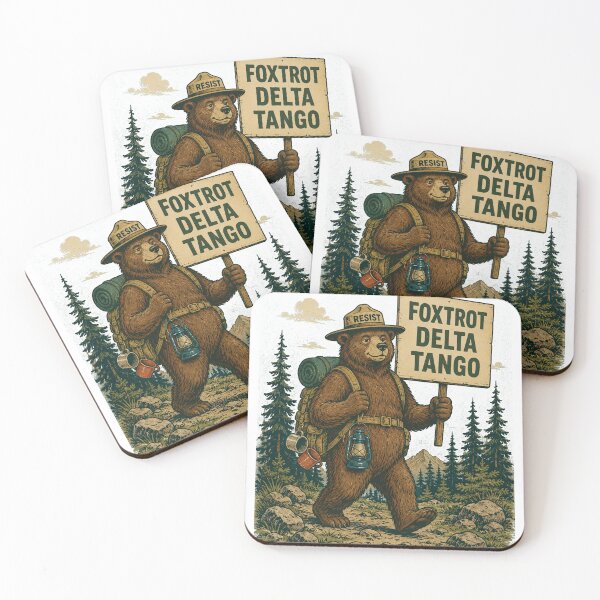 Item preview, Resist Hiking Bear – Foxtrot Delta Tango Vintage Wilderness designed and sold by WILLIAMS-BR.