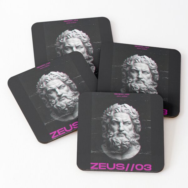 Item preview, Zeus Greek God Marble Bust Glitch Art Print designed and sold by DMarquiseArt.