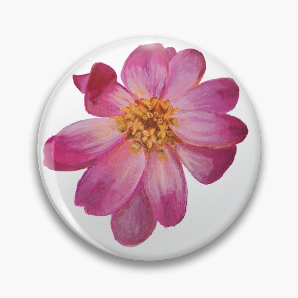 Item preview, Pink Hand Painted Flower – Botanical Floral Art designed and sold by Elibeth22.