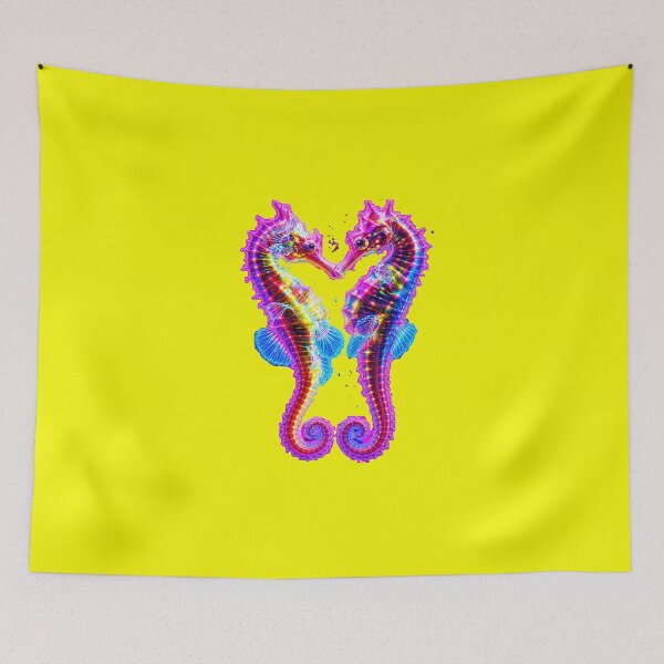 Item preview, Neon Seahorse Love Heart designed and sold by MagicCrystal.