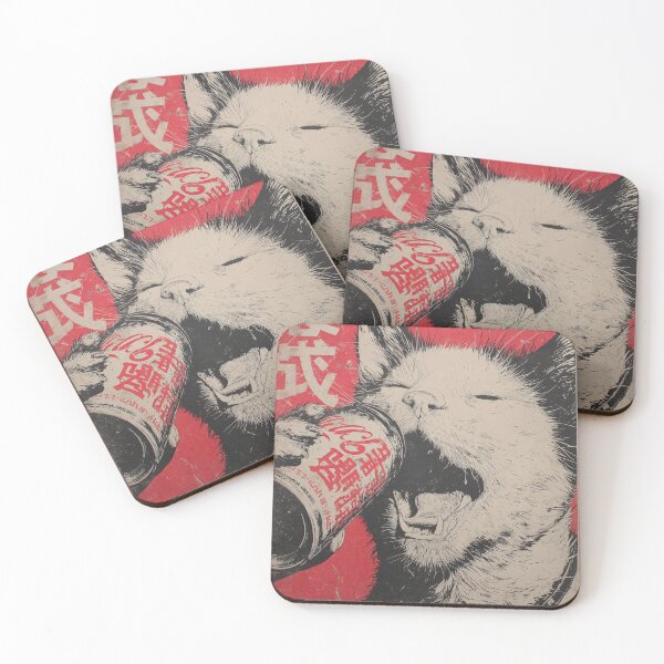 Item preview, Gato punk japonés vintage bebiendo refresco designed and sold by obstinator.