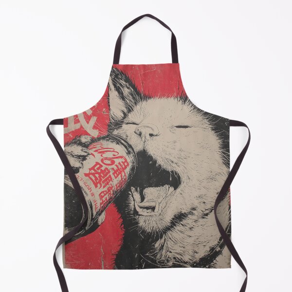 Item preview, Vintage Japanese Punk Cat Drinking Soda designed and sold by obstinator.