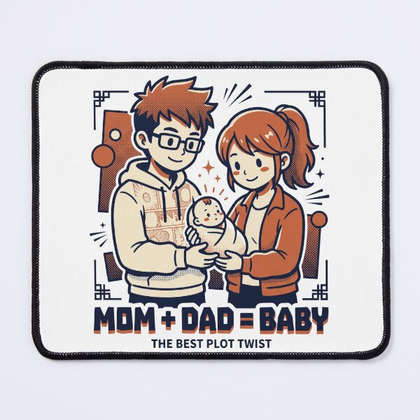 Item preview, Mom Plus Dad Equals Baby The Best Plot Twist Otaku Family Anime Aesthetic designed and sold by Animer-art1.