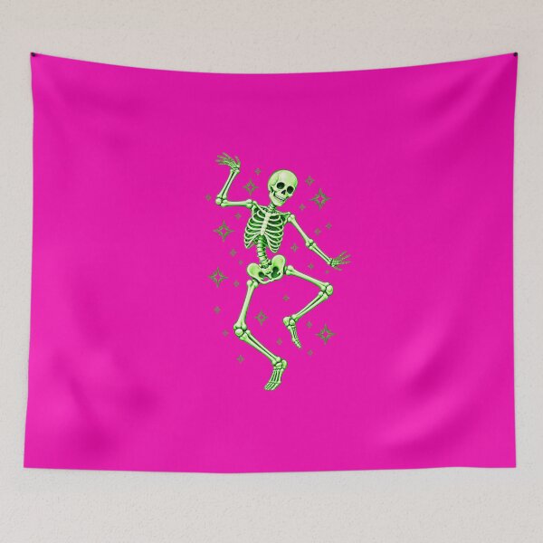 Item preview, Neon Green Dancing Skeleton Halloween designed and sold by MagicCrystal.
