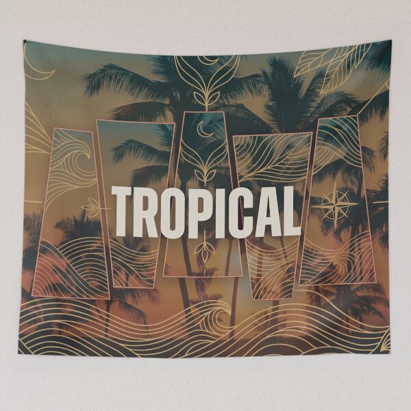Item preview, Sunset Palm Tree Ocean Waves designed and sold by MarCinu Art.