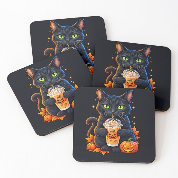 Item preview, Spooky Black Cat Pumpkin Spice Halloween Vibes designed and sold by Hari Arts.