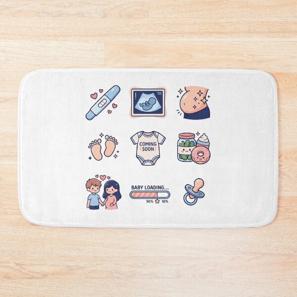 Item preview, Kawaii Pregnancy Announcement Cute Baby Loading Sticker Sheet Aesthetic designed and sold by Animer-art1.