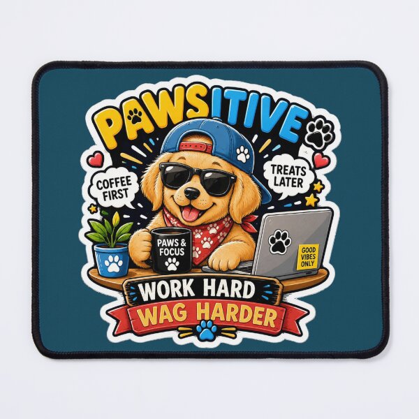 Item preview, Cute Puppy Pawsitive Vibes designed and sold by PrintBreeze.