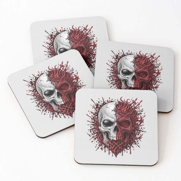 Item preview, Split Demonic Rune Skull designed and sold by MarCinu Art.