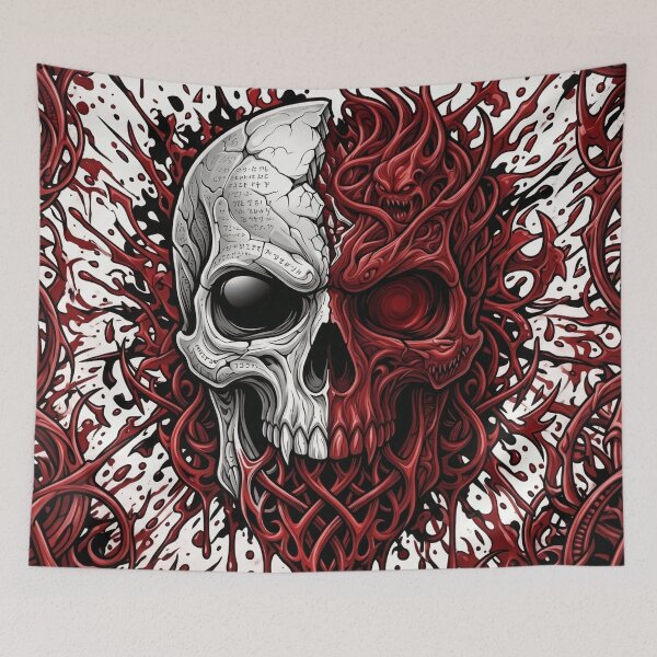 Item preview, Split Demonic Rune Skull designed and sold by MarCinu Art.