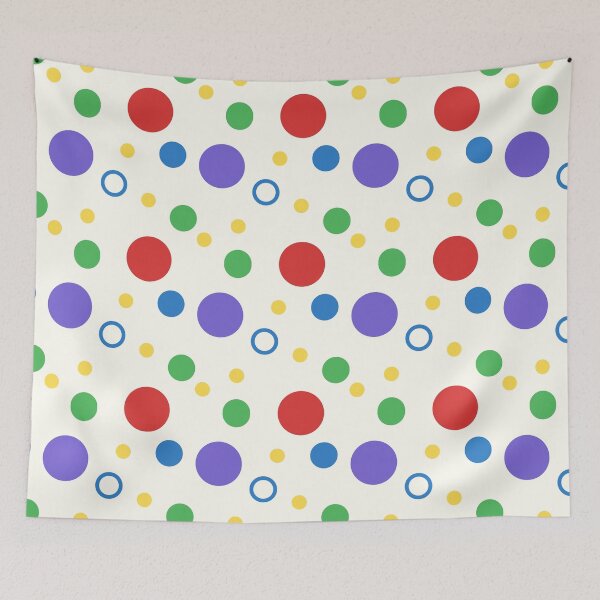 Item preview, Bright colorful cheerful clowncore dot pattern designed and sold by cheeseykat-art.