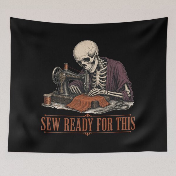 Item preview, Sew Ready For This Shirt, Comfort Colors® Skeleton Sewing Machine Tee, Funny Halloween Tailor Seamstress Graphic designed and sold by TshirtsLabs.