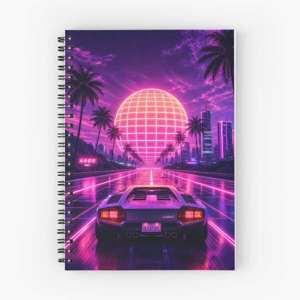 Item preview, Synthwave Retro Sunset Supercar designed and sold by NeonRealmsStudio.