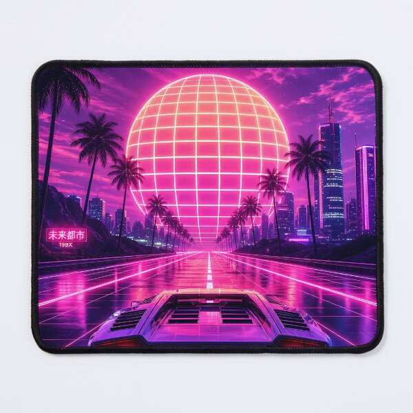 Item preview, Synthwave Retro Sunset Supercar designed and sold by NeonRealmsStudio.
