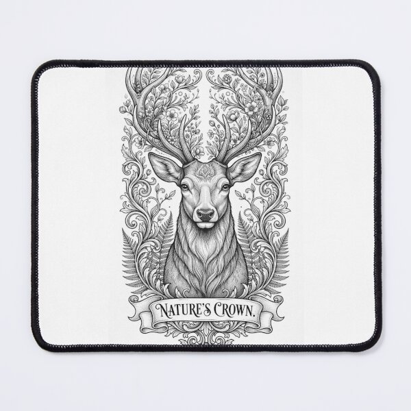 Item preview, Nature's Crown Deer Antler Tattoo Art T-Shirt designed and sold by NikmaArt.