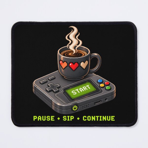 Item preview, Pause, Sip, Continue - Cozy Gamer Coffee Art Design/Gift designed and sold by 3B-Store.