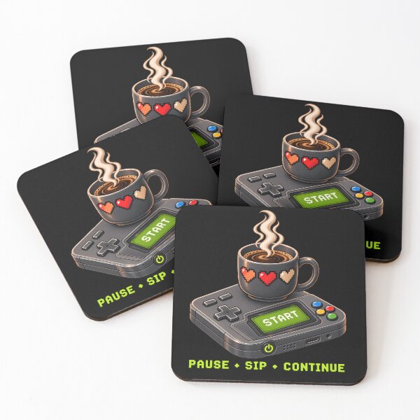 Item preview, Pause, Sip, Continue - Cozy Gamer Coffee Art Design/Gift designed and sold by 3B-Store.