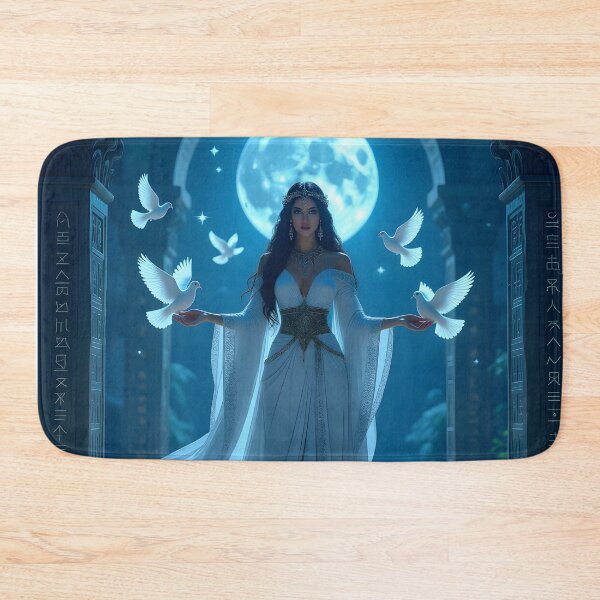 Item preview, Moon Goddess with White Doves Celestial Fantasy designed and sold by yosmosverse .