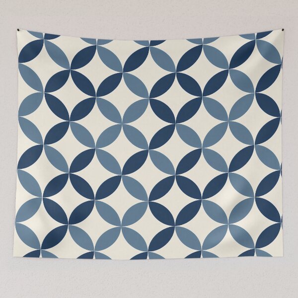 Item preview, Mid Century Modern Geometric Circle Tile Pattern designed and sold by oceanys.