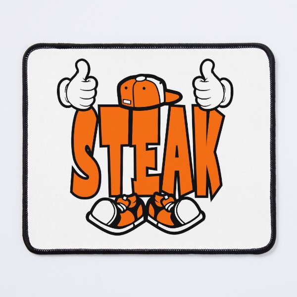 Item preview, STEAK - FOOD Street Lettering Cartoon Character designed and sold by NFTWords.