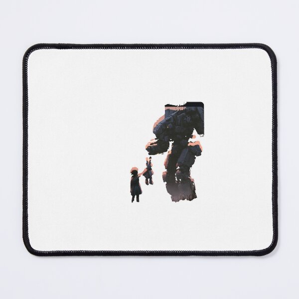 Item preview, Innocence vs Machine - Child Offering Bunny Toy to Giant Robot at Sunset designed and sold by Brandady.