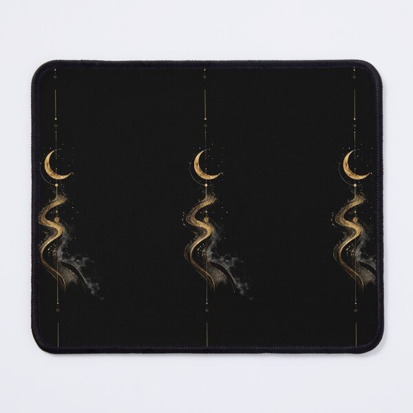Item preview, Golden Celestial Flow – Minimalist Abstract Moon Design designed and sold by Coverify.