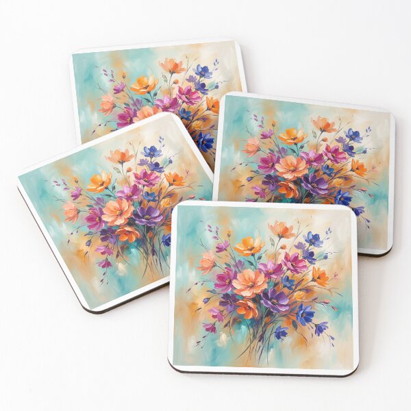 Item preview, painted bouquet of flowers designed and sold by domostore.