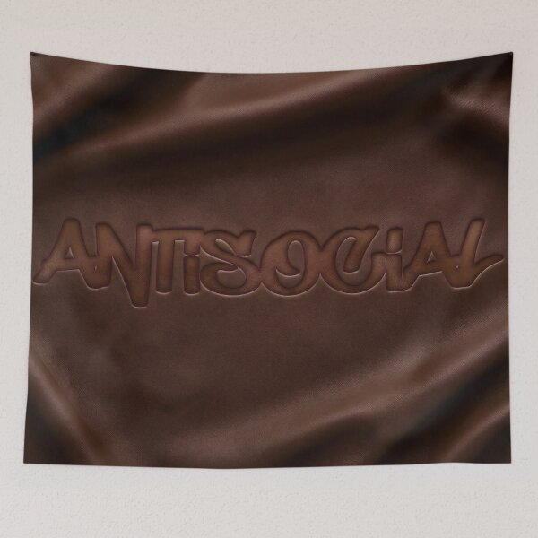 Item preview, Antisocial Leather Typography designed and sold by MarCinu Art.