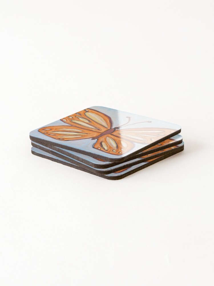 Thumbnail 4 of 5, Coasters (Set of 4), Butterfly Artwork designed and sold by RudyYoder.