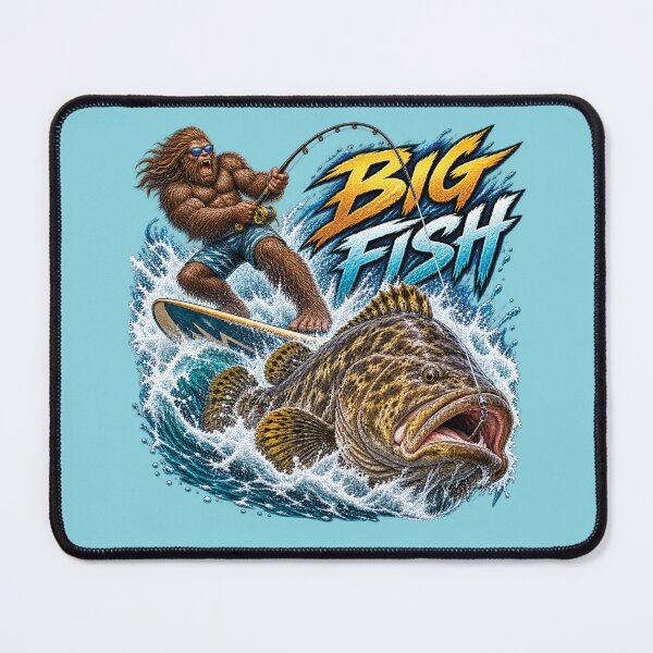 Item preview, Big Fish Bigfoot Surf Fishing Sasquatch Angler designed and sold by tronictees.