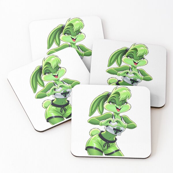 Item preview, Cute Green Bunny Girl Heart Pose designed and sold by MagicCrystal.
