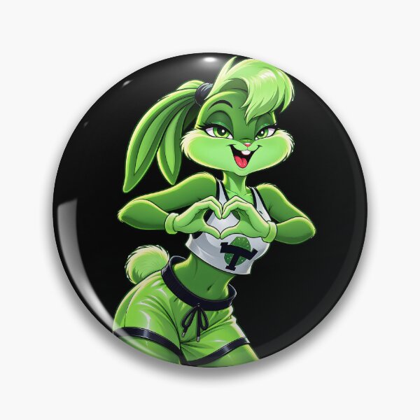 Item preview, Cute Green Bunny Girl Heart Pose designed and sold by MagicCrystal.
