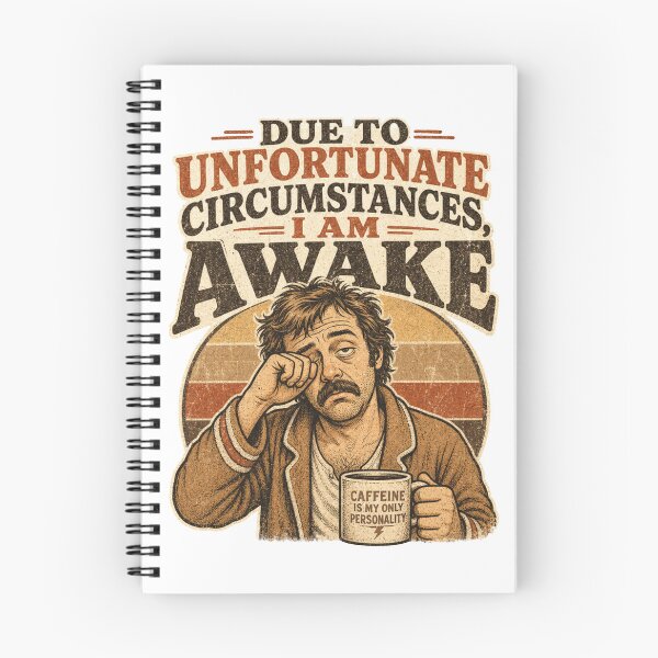 Item preview, Due to Unfortunate Circumstances I Am Awake Funny Vintage Design designed and sold by Art JSMY.