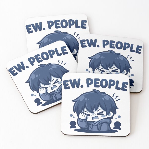 Item preview, Ew. People Funny Kawaii guy Introvert Design designed and sold by Art JSMY.