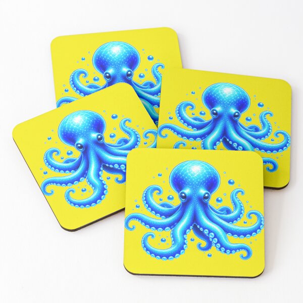 Item preview, Blue Glow Octopus Ocean Creature designed and sold by MagicCrystal.