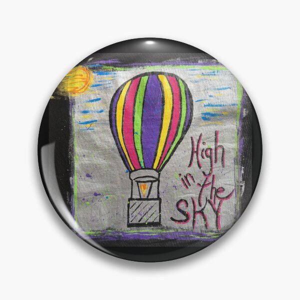Item preview, High in the sky - Art depicting a colorful hot air balloon designed and sold by Graffystyle.