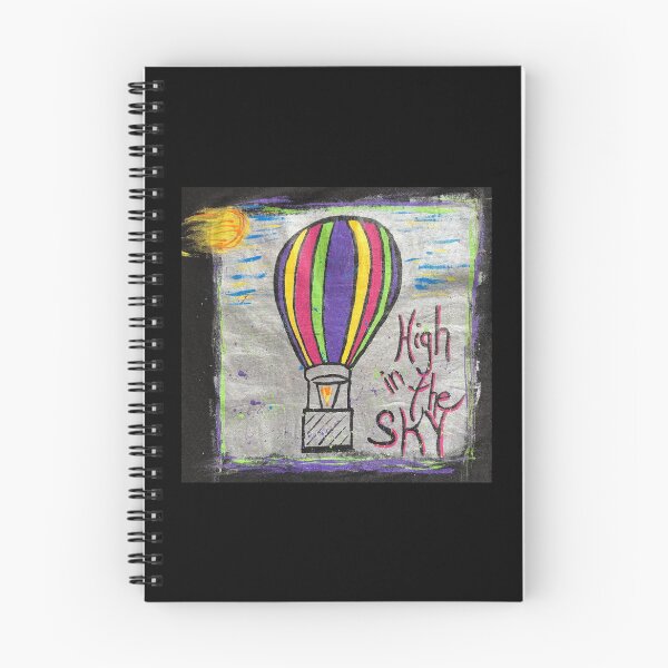 Item preview, High in the sky - Art depicting a colorful hot air balloon designed and sold by Graffystyle.