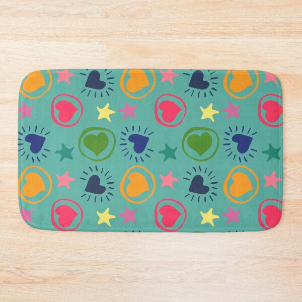 Item preview, pattern of hearts and stars on a green background designed and sold by Zhanna LL.