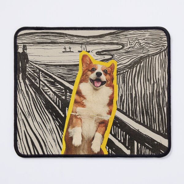 Item preview, Edvard Munch Scream Corgi designed and sold by SilverOutlining.