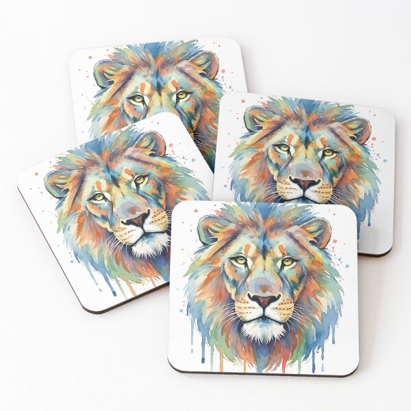 Item preview, Majestic lion color splash tshirt designed and sold by Knowvhere.