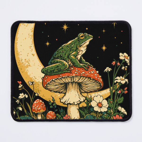Item preview, Moonlit Frog on a Mystical Mushroom designed and sold by ClubVacay.